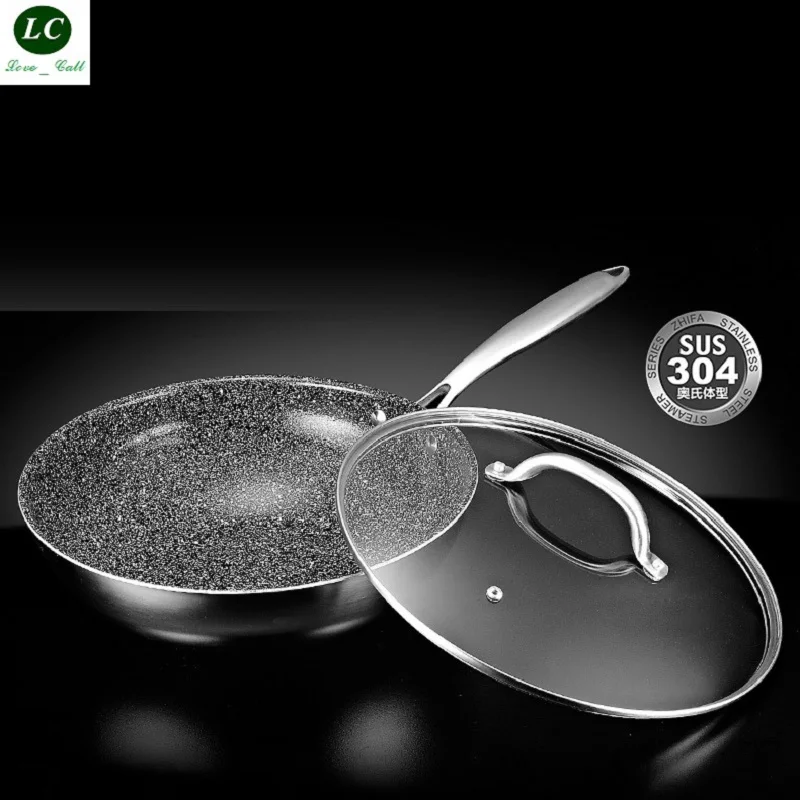 Frying pan Non-stick pot Smokeless Pot SS#18/10 Household Frying Pot non Stick Pan Kitchen Pot