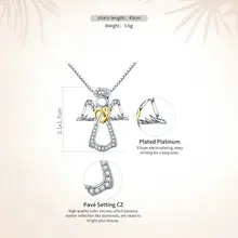 Silver Guardian Angel Pendant Necklace #2