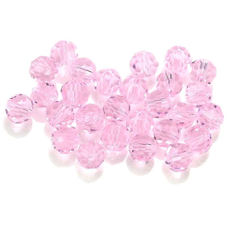 32 faceted football shape beads 4-8mm Round crystal beads glass ball Loose beads Spacer beads for Jewelry bracelet making DIY