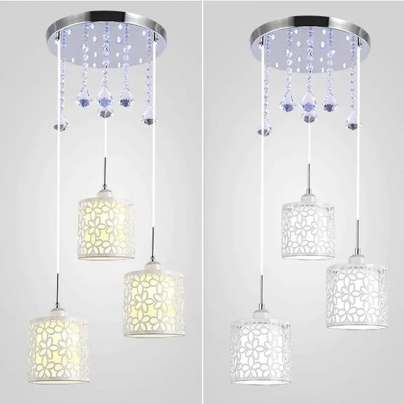 Modern Crystal Dining Room Pendant light New Brand Corridor Hallway Pendant Lamp Creative Balcony Hollow Out Hanging Lamps