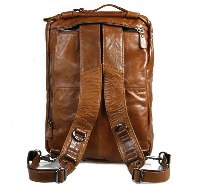 Fashion Multi-Function Genuine Leather Men\'s Travel Bags Luggage Travel Bag Leather Duffle Bag Men Backpack Overnight Bag Tote