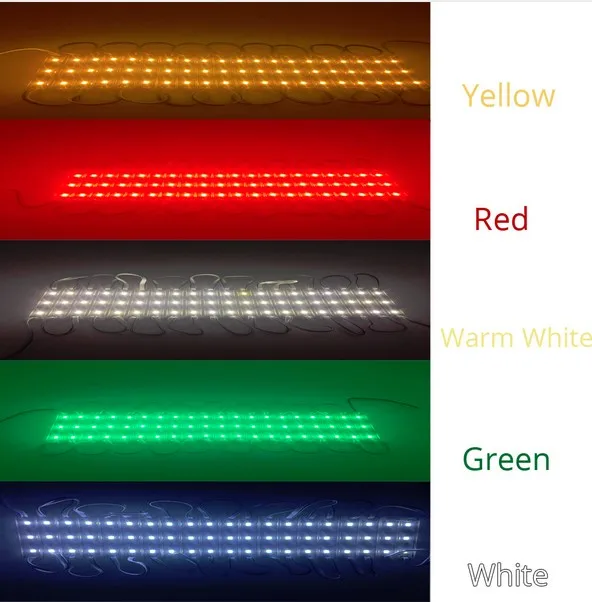 5730 5630 Modules DC 12V 3Leds Waterproof Outdoor light IP65 White Red Blue Green Sign Led Back lights For Channel Letters