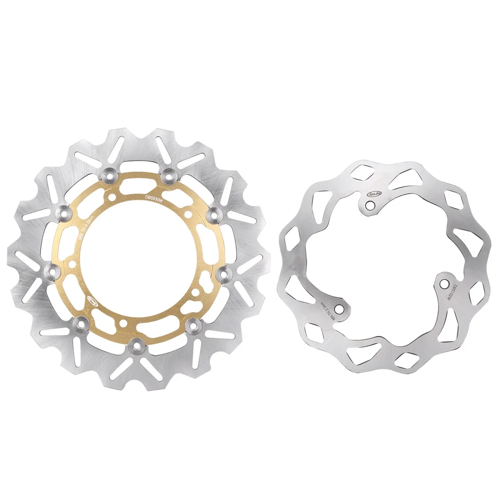 Arashi Motorcycle Front Rear Brake Disc Rotors Set For Yamaha YZF R3 R25 2015 2016 Gold