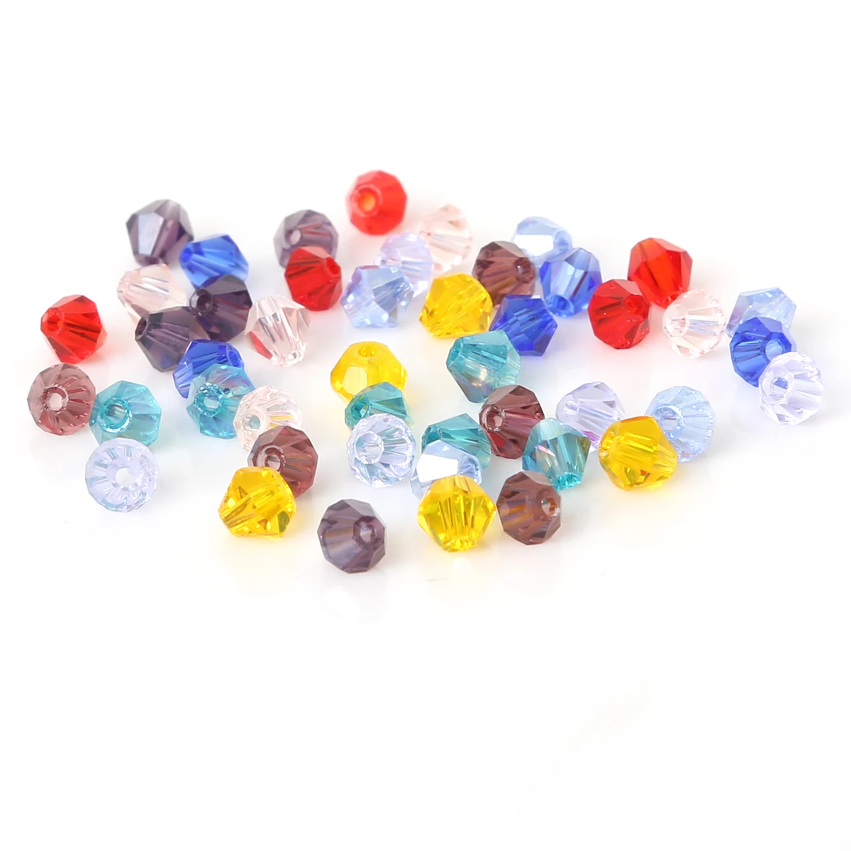 3mm 4mm 6mm Bicone Austria Crystal Beads Faceted Glass Beads Loose Spacer Beads For Jewelry Making DIY Bracelet Necklace