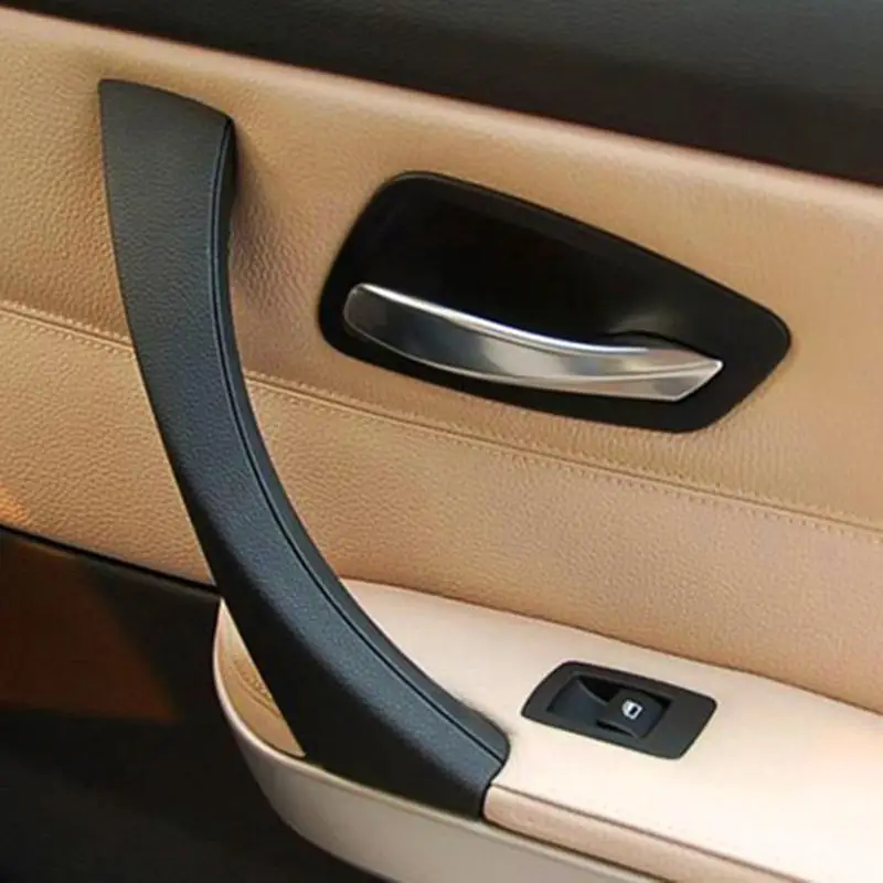 Right Side Inner Door Panel Handle Pull Outer Trim Cover for BMW 3-Series E90 E91 E92 E93 Black