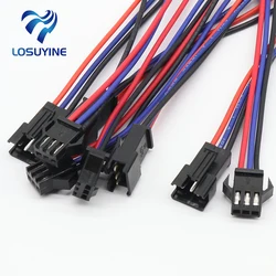 3pin led connector Male/female JST SM 3 Pin Plug Connector Wire cable for led strip light Lamp tape Driver CCTV