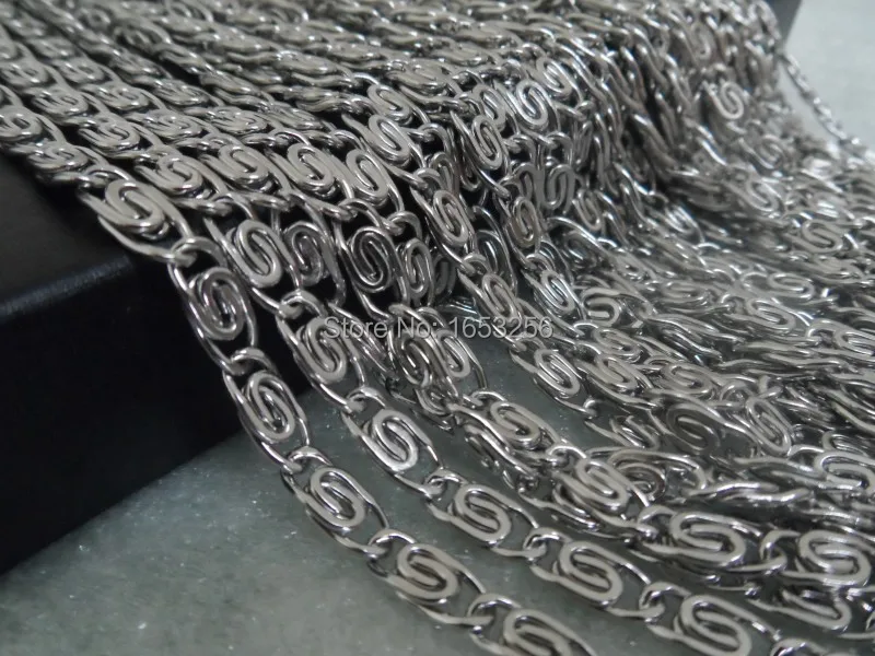 in bulk 10 Meters Stainless Steel Sheet  paper clip Link Chain Jewelry Finding /Marking Chain