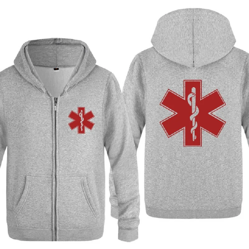 EMT Emergency Ambulance Printed Hoodies Men Brand Fleece Long Sleeve Mens Jacket Sweatshirt Coat Winter Hoody Moletom Sudaderas