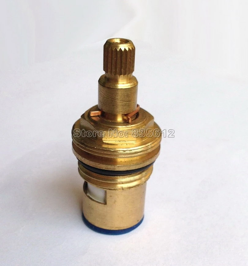 

Replacement brass ceramic disc tap valve quarter turn cartridges gland insert 20 teeth (Cold Anti-Clockwise)