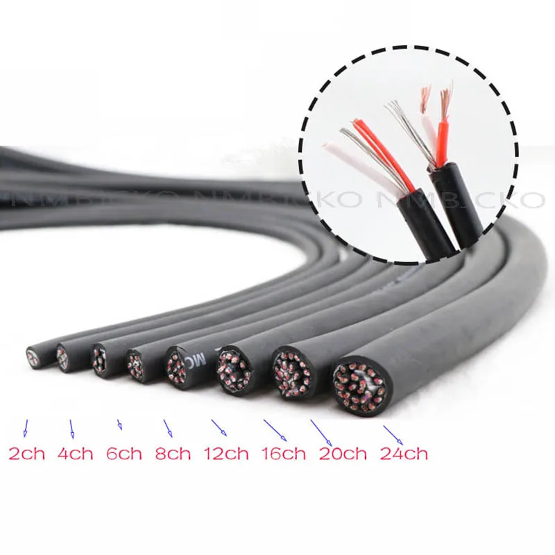 High quality NMBJCKO Series 4 channel way Balanced Audio Multicore Cable Snake for stage Multimedia audio cable with 10M