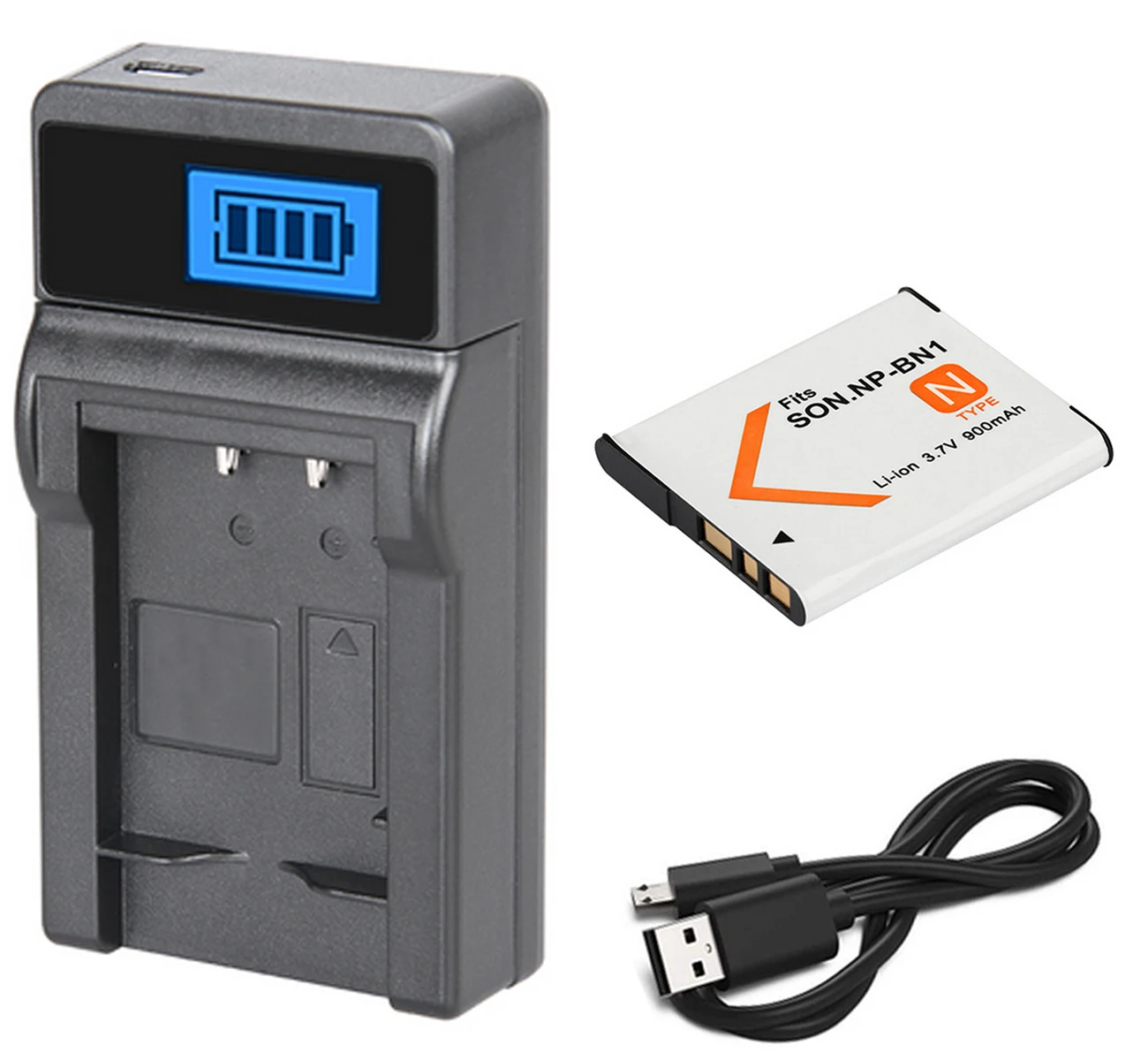 Battery +Charger for Sony Cyber-shot DSC-W710, DSC-W730, DSC-W800, DSC-W810, DSC-W830, DSC-J20, DSC-T99, DSC-T110 Digital Camera