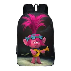 Mochila Infantil de dibujos animados para niños de 7 a 13 años, de 16 pulgadas de Trolls morral, Mochilas escolares para niñas