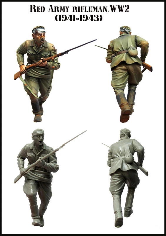 1/35 model kit resin kit Soviet soldiers attack 41-43