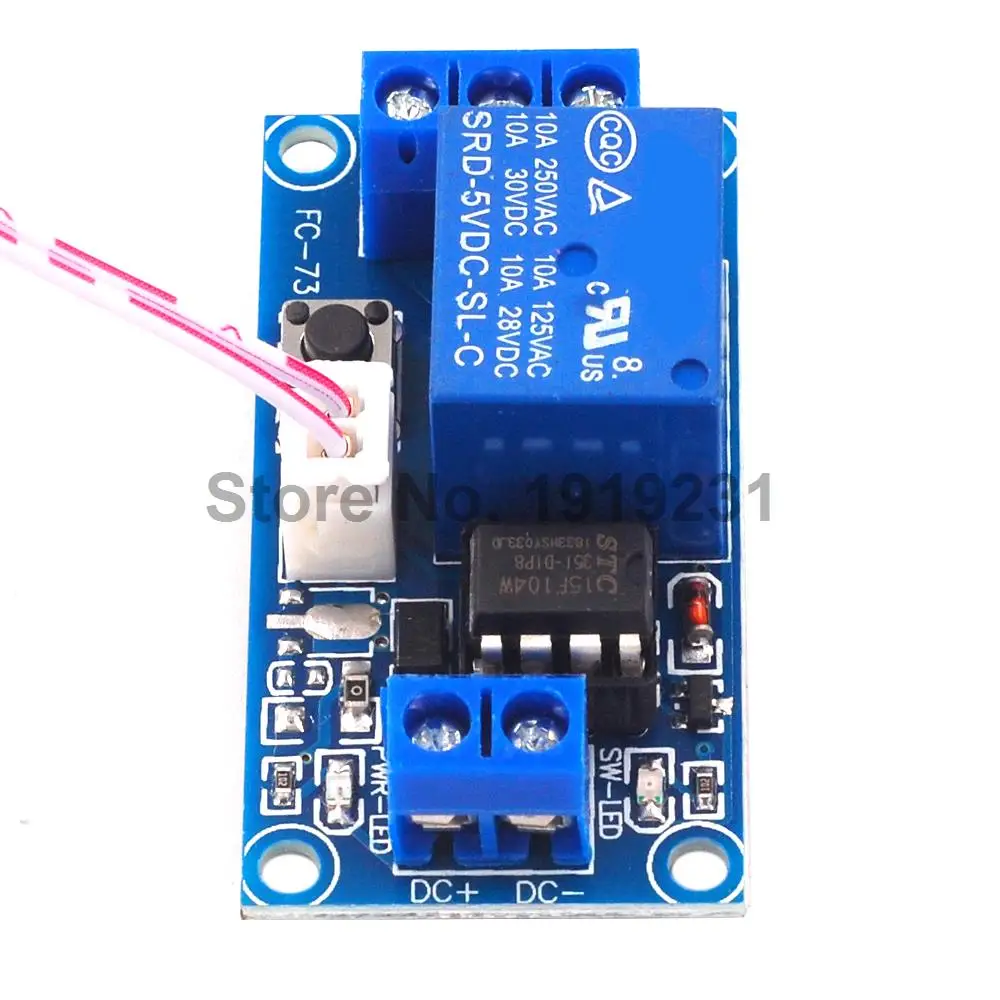 5V 12V 24V single button bistable switch Bi-stable relay module Car modification switch One-button start-stop self-locking