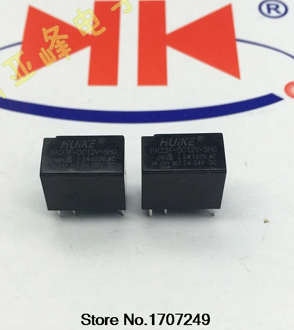 Free Shipping 10pcs/lot 100% new original relay  HUIKE Signal relay HK23F-DC12V-SHG HK23F-12V-SHG  6PIN/2A/12V/