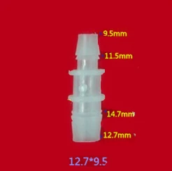 

12.7mm - 9.5mm Plastic Hose Pipe Reducer Joiner Connector Barbed
