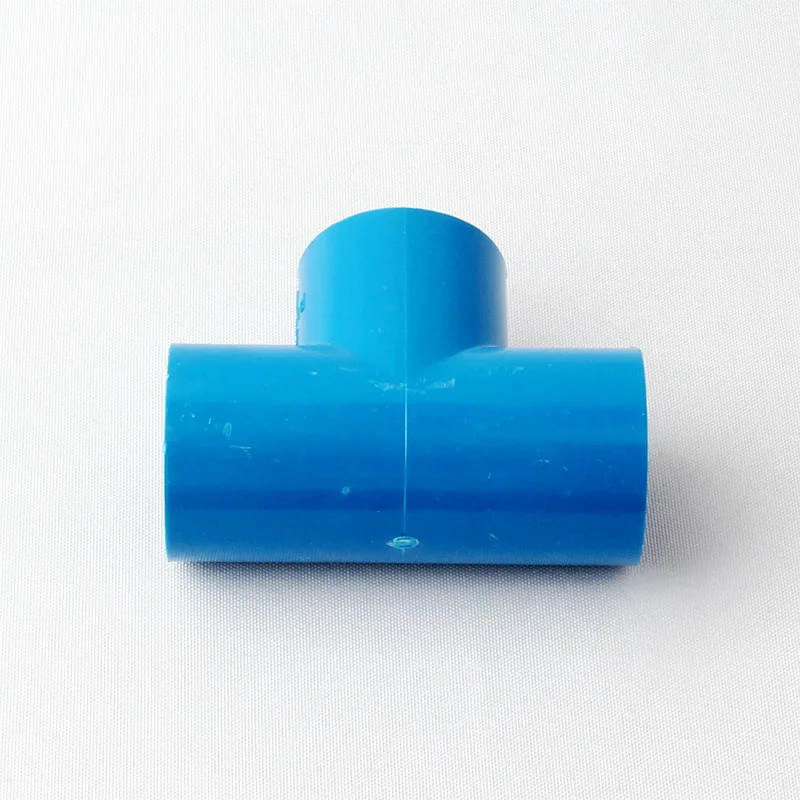 2pcs 20mm/25mm/32mm/40mm PVC Blue Pipe Connector 3 Way Water Tube Equal Diameter Fittings Pipe Water Supply Garden Irrigation