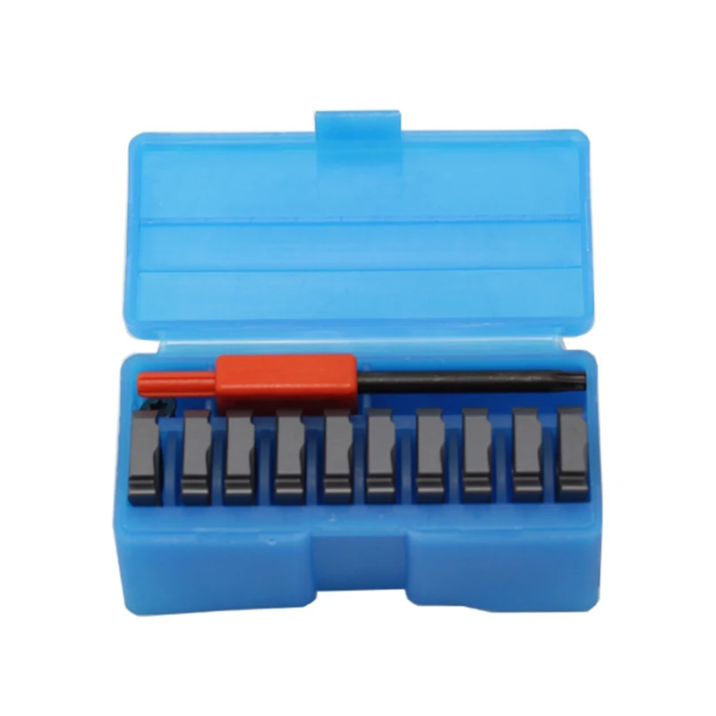 New Original 3ER 3.0ISO VTX Thread Carbide Inserts 3ER 3.0 ISO VTX Cutting Blade Lathe Turning Tool Black
