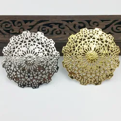 20pcs 56mm Filigree Wraps Metal Charms For Embellishment Scrapbook DIY Jewelry Metal Craft accessories