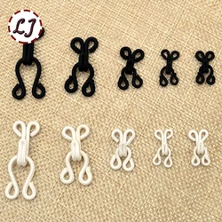 10pcs/lot combined copper buttons Metal hook buckle collar hook hidden button though cord collar hook clasp buckle accessories