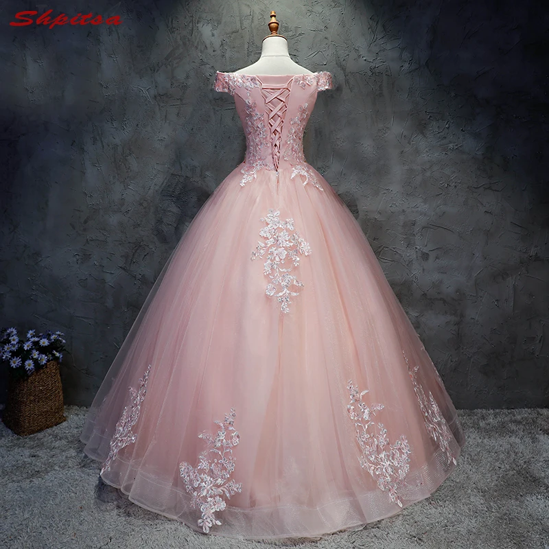 2020 rosa renda quinceanera vestidos de baile doce 16 inchado masquerade quinceanera vestidos de baile por 15 anos