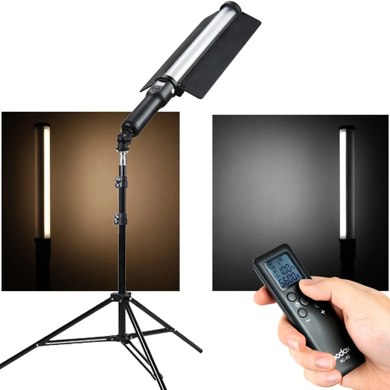 Godox Handle LED Stick LC500 + 2M Stand Li-ion Fill Light Vidoe Lighting Kit Bi-color 3300K-5600K for Photo Studio Live Shooting