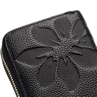 Genuine Cow Leather Women Double Zipper Long Wallet Large Capacity Ladies Purse Phone Bag Rfid Credit Cards Holder Money Clutch - Image 4