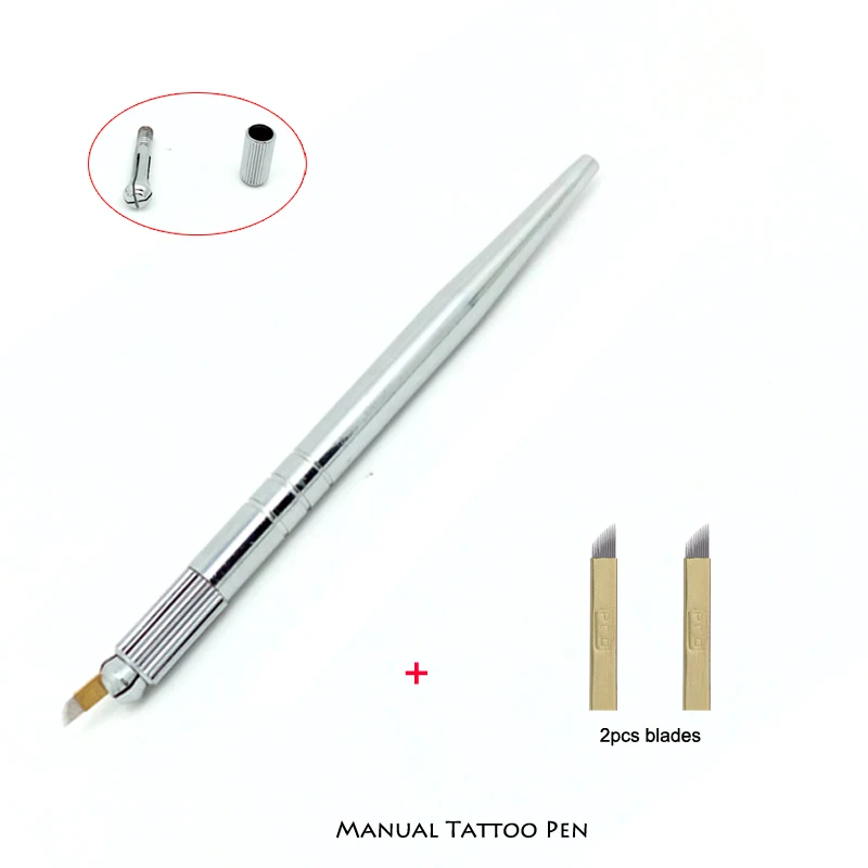 Maquina De Tatuar Heavy Microblading Tools Come With Tattoo Needles Manual Pen Eyebrow Tebori Permant Makeup Machine Tattoos