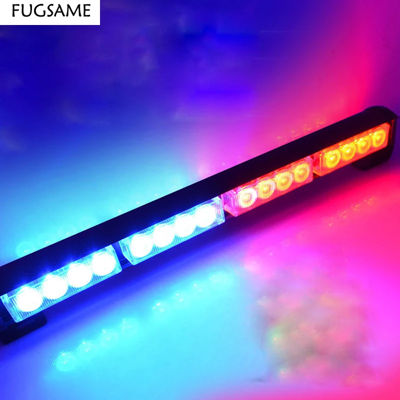 

FUGSAME FREE SHIPPING Factory Direct High Power 16 LED Emergency 1W Strobe Light Red/Blue POLICE The fire brigade