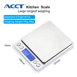 キッチンスケール3000g x 0.1gポケットスケール用ミニポータブルデジタル3kg 0.1精密ジュエリー電子天びん重量ゴールドグラム