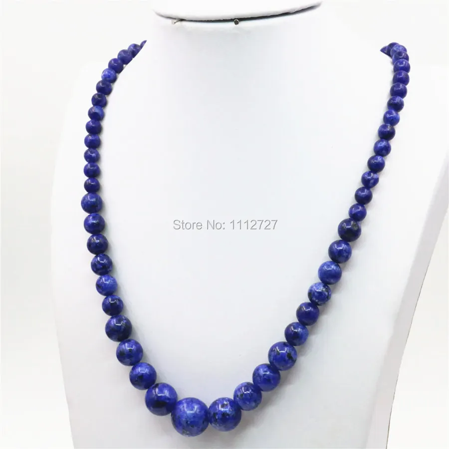 6-14mm Hot Sale Natural Ornaments Blue Epidote Beads Lucky Stones Tower Necklace Chain Women Gifts Fashion Jewelry Making Design