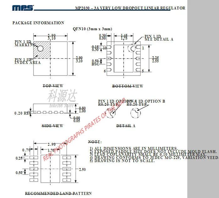 5 قطعة/الوحدة MP2030DQ-LF-P QFN-10 MP2030DQ MP2030 7D في الأسهم