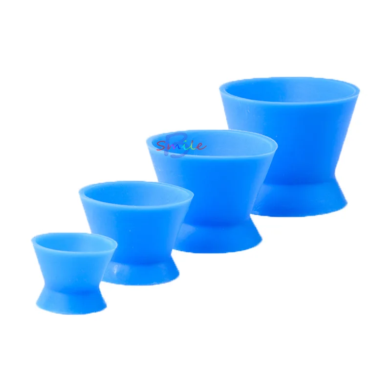 

4pcs/1set New Dental Nonstick silicone mixing bowls Cup Professional Oral acrylics Hygiene Rubber Mixing Bowl equipment