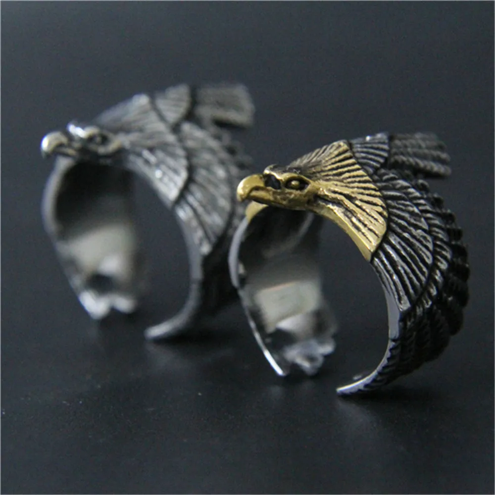 3pcs/lot Fast Shipping Flying Eagle Ring 316L Stainless Steel Jewelry New Biker Eagle Ring