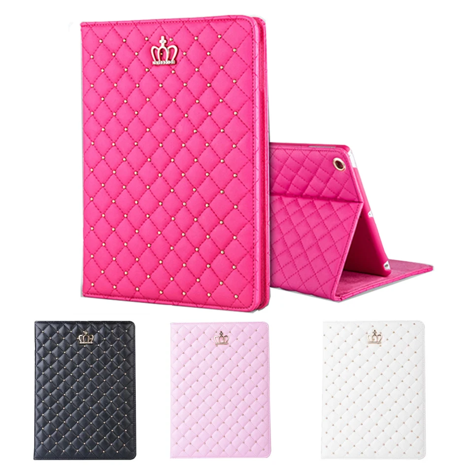 Luxury PU Tablet Coque For iPad mini Case Flip Crown Luxury Stand A1489 A1490 Protective Cover for iPad mini 2 mini 3 Case Stand