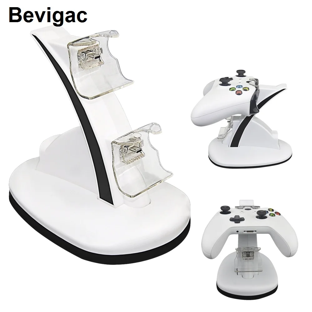 

Bevigac Dual Controller Gamepad Charger Fast Charging Dock Station Stand Holder for Microsoft XBOX One XBOX One Slim Controller