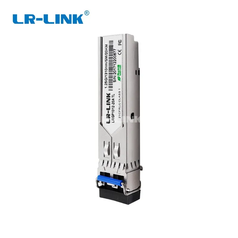 Imagem -04 - Lr-link 131220atl lc Porto Gigabit 1310nm 20km Smf Sfp Módulo 1.25g Transceptor Óptico Singemode Módulo Cisco Huawei Compatível