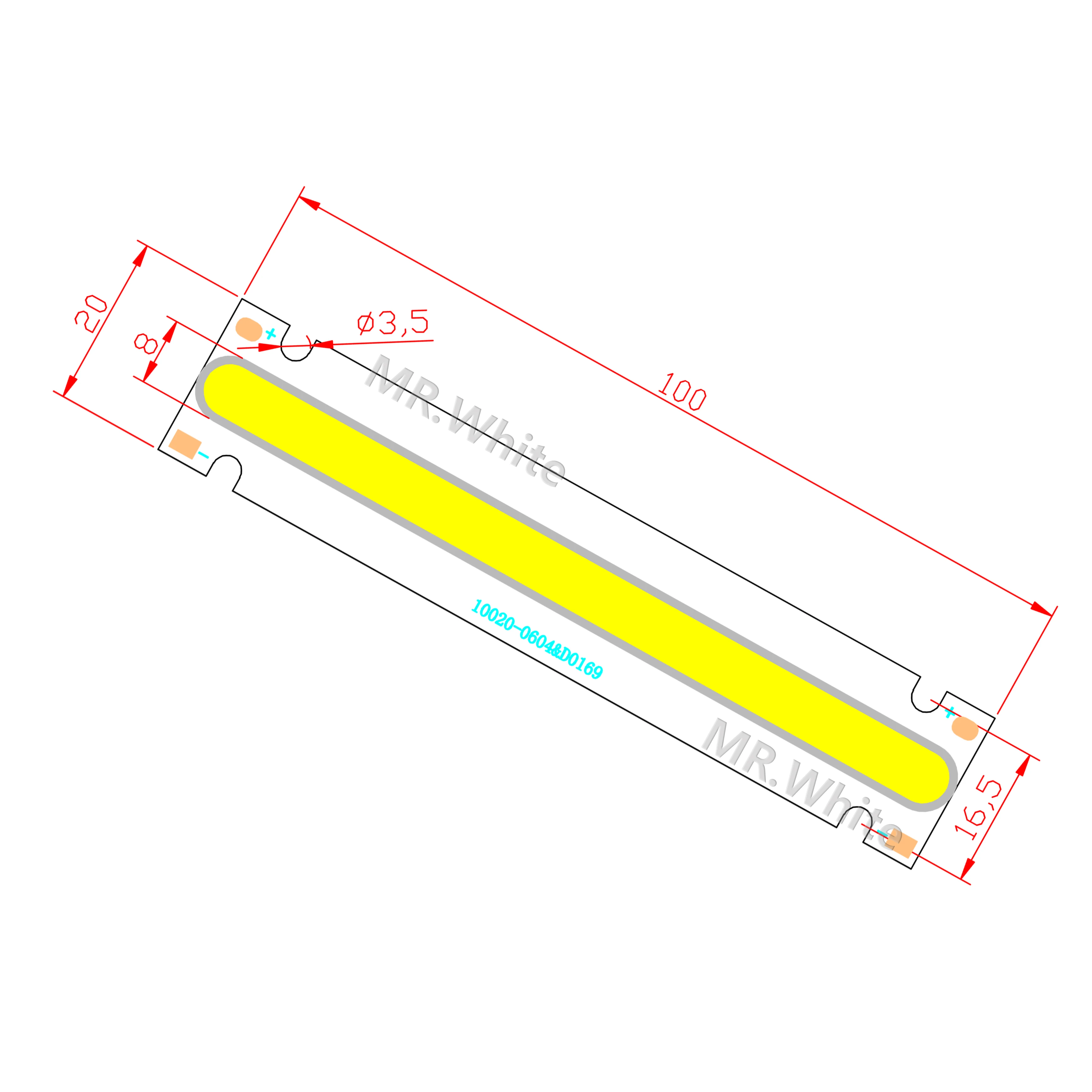 manufacturer LED COB Strip module 10cm 2cm Light Source Lamp 6V DC White Warm White 5W LED FLIP Chip Bulb for DIY lamp