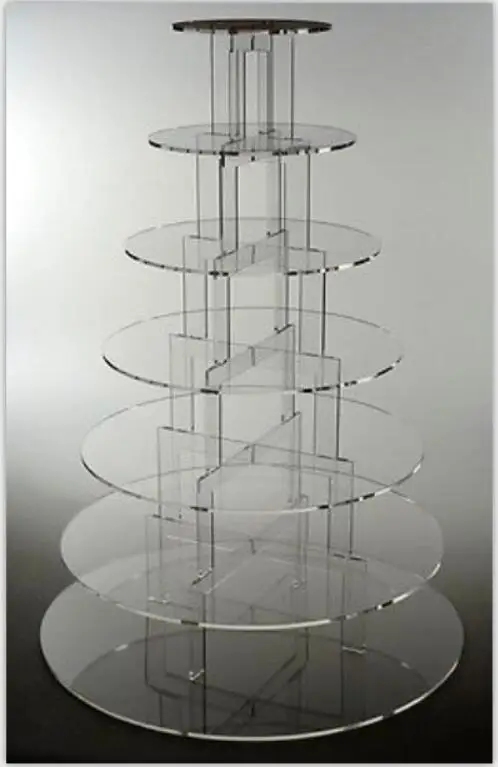 event party supplies/6 Tier round Beautiful High quality Acrylic Cupcake Stand for wedding decoration