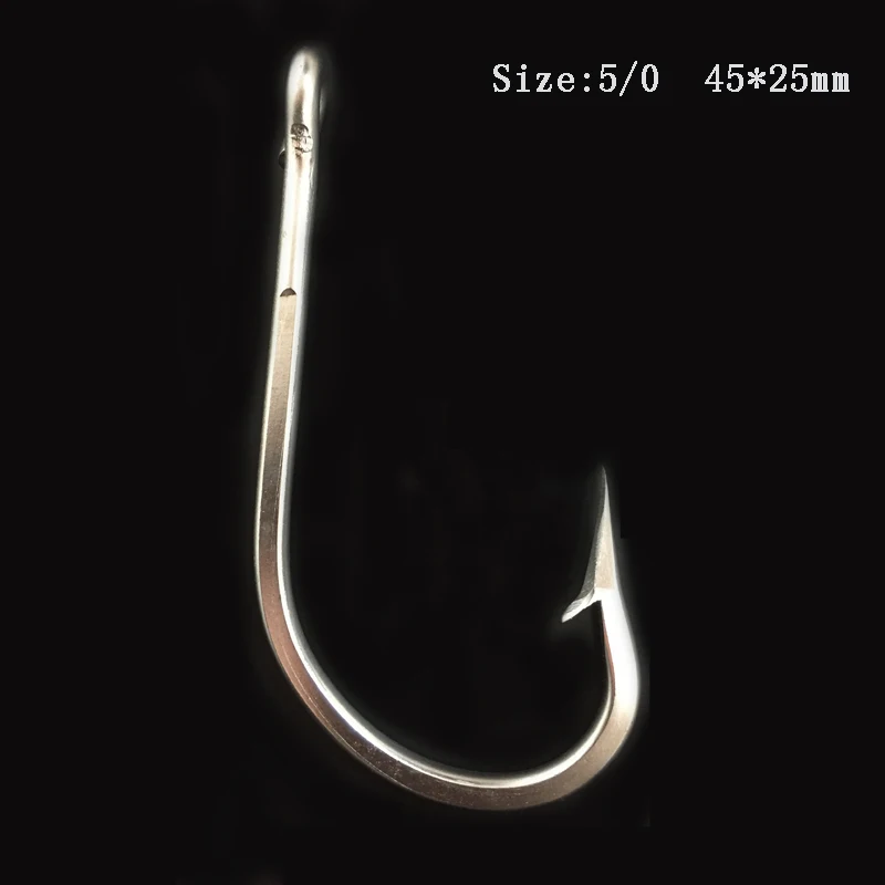 

CN01 Stainless Steel Fishing Hook, Jigging Fishing Hook, Big Game Fishinghook with Barb, 5/0, Free Shipping