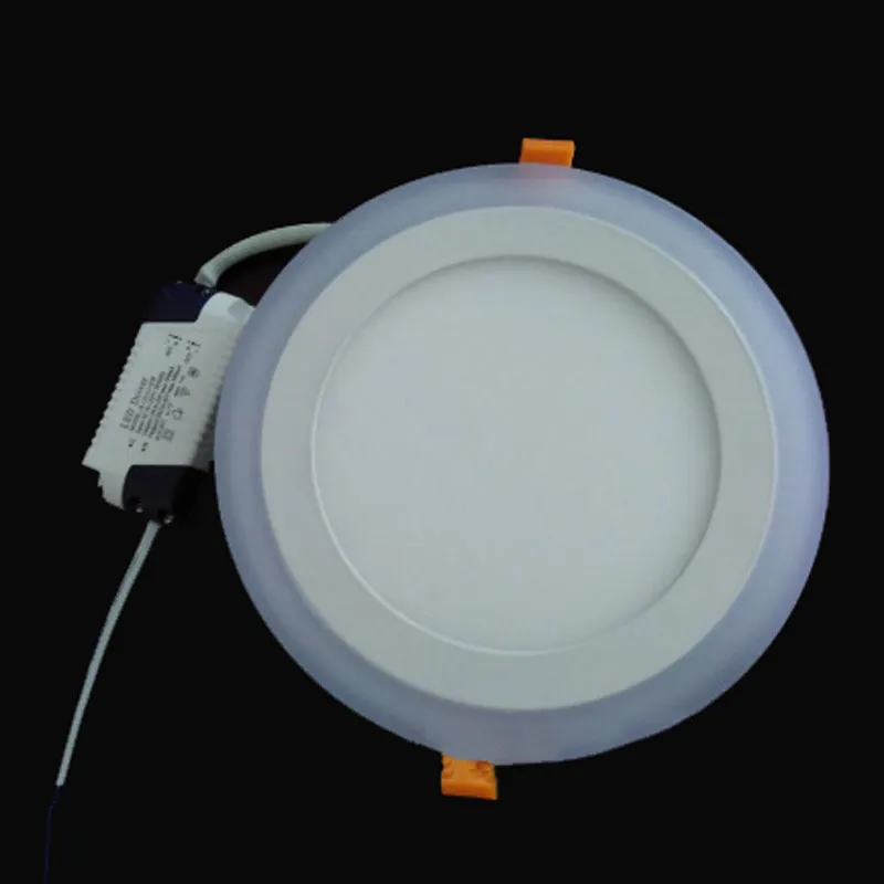 Double Color LED Panel Light 6W 9W 16W 24W LED Downlight 3 Models Recessed LED Ceiling Panel Lamp AC85-265V Indoor Lighting