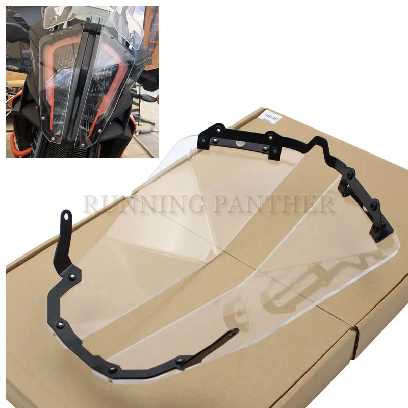 

New Front Motorcycle Transparent Headlight Guard Headlight Protector Cover Lens For 1290 Super Adventure R/S 2017-2018