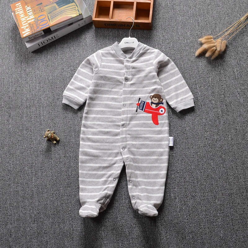 New Year Baby Boy Romper Autumn/Winter Baby Rompers Clothes Long Sleeved for Newborns Boy Girl Polar Fleece Baby Clothing