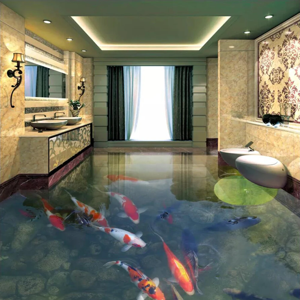 

Floor wallpaper Pond carp Floor Picture