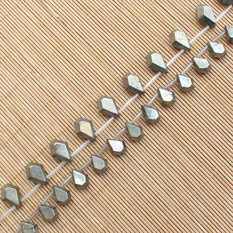 Natural Pyrite  Water drop shape Beads 15inch per strand,For DIY Jewelry Making !We provide mixed wholesale for all items!