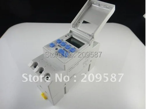 Relè temporizzatore programmabile con alimentazione LCD digitale AC 220V-240V 16A