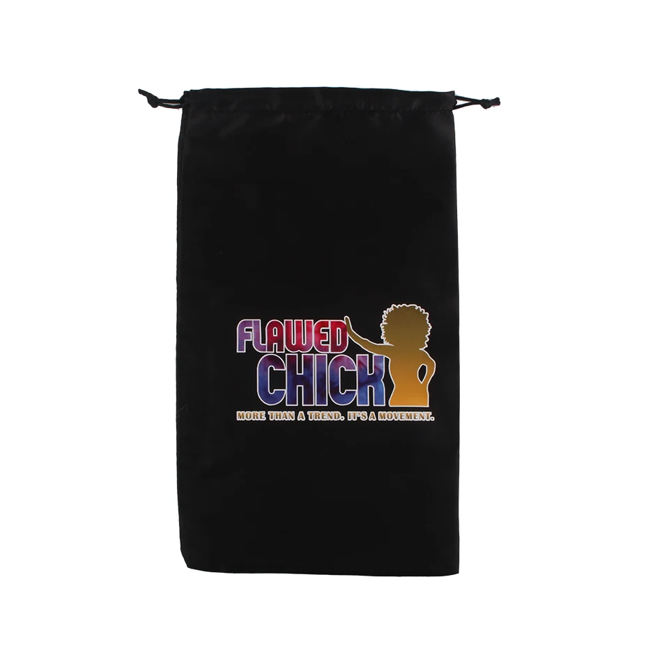 

Custom color fade Human Virgin Hair extension wrap bundles packaging silk bag,colorful logo printing on black satin bags packing