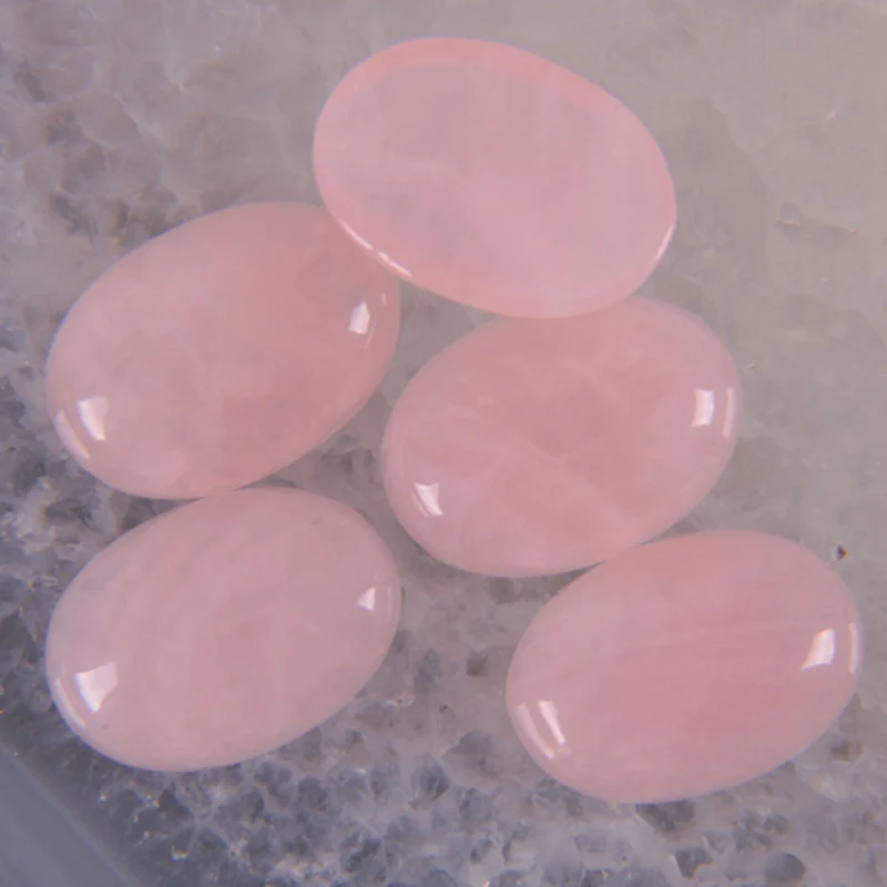 18x13MM Rose Quartz Crystal Oval CAB GEM Cabochon Jewelry Bead (10 pcs/lot) H021