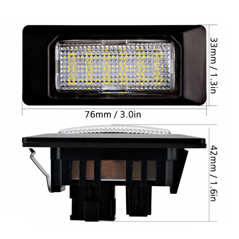 2pcs Car LED License Plate Lights for Audi A1 A6 C7 A7 TT for Volkswagen VW Golf 6 Passat B6 B7 Polo 4D Jetta MK6 Touran Touareg