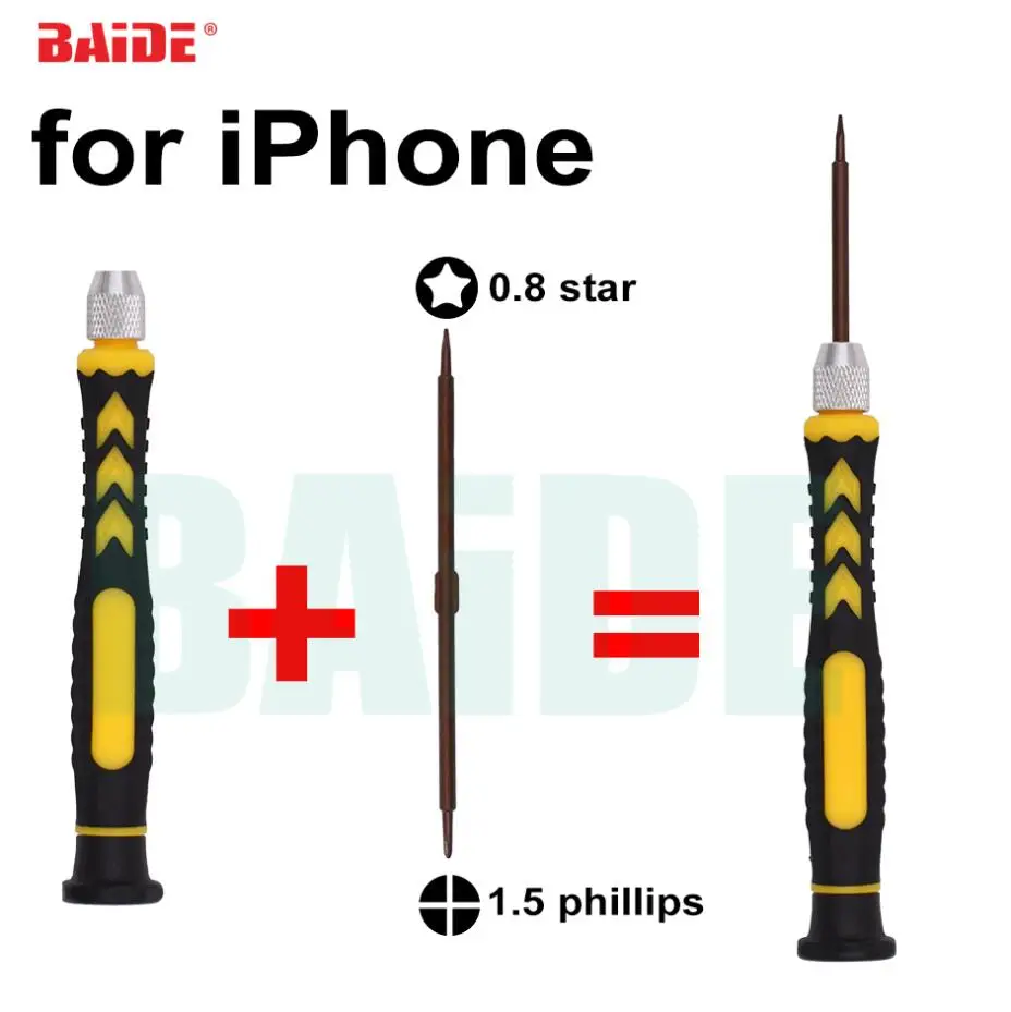 2 in 1 Combination Screw driver 0.8 Pentalobe 5 Point Star 1.5 Phillips Screwdrvers for iPhone Opneing Key 500pcs/lot